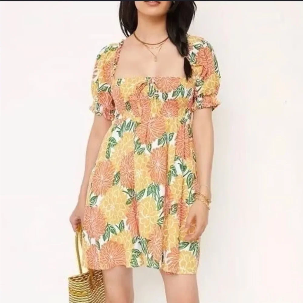 house of harlow 1960 linen dress House Of Harlow 1960 Linen White Floral